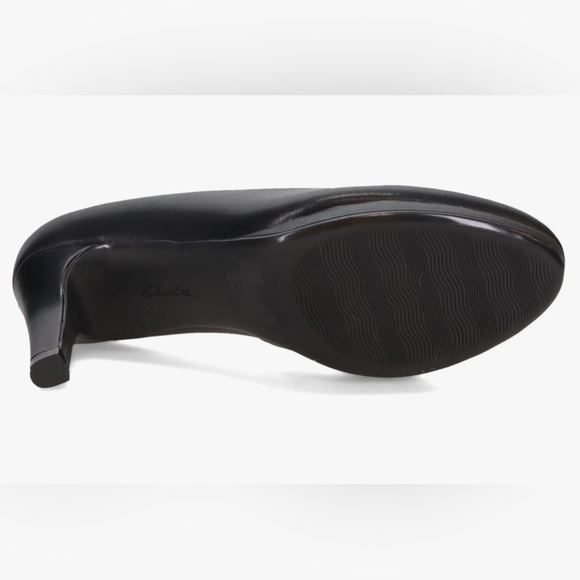 Clarks Collection Adriel Viola Black Dress Pump Ortholite Footbed 7 1/2 W - Picture 7 of 15